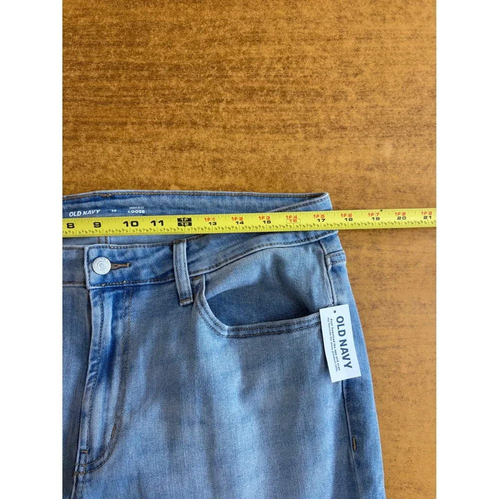 Old Navy High-Rise Loose Jeans Light Wash Denim Womens Size‎ 14 NWT
